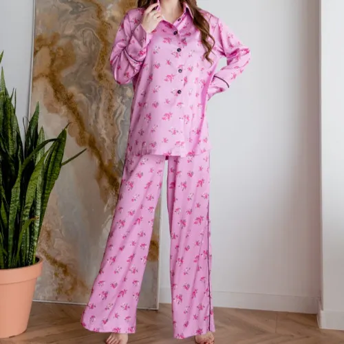 Пижама женская шелк "Armani Premium pink"