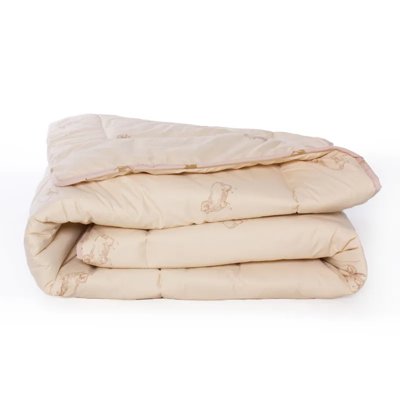 Ковдра вовняна Camel №023 вовна тик (деми) - 6