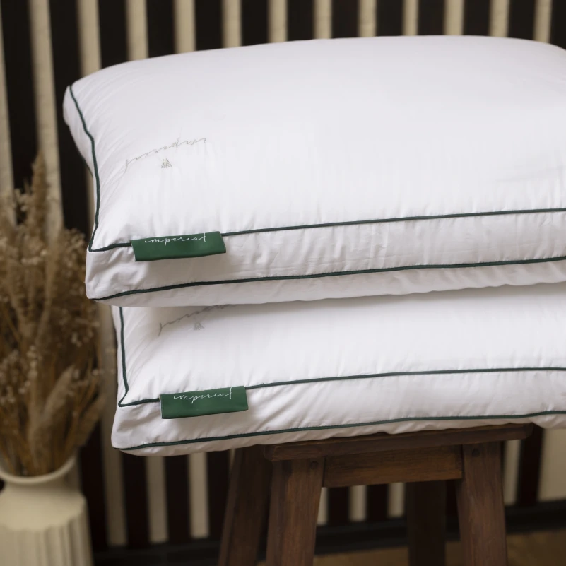 Подушка пуховая Трехкамерная 100% пух Imperial class /перо Imperial Delight пух мако-батист (средняя) - 9