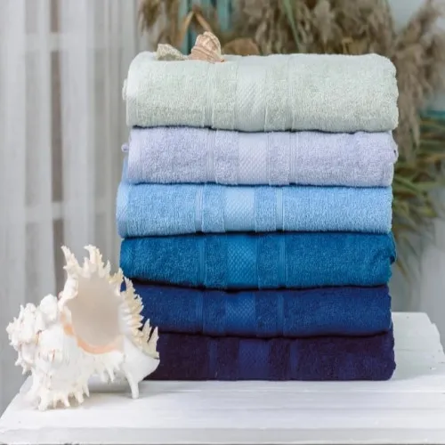 Набор банных полотенец (6 шт.) Е №5087 Elite SoftNes "Azure" - 2