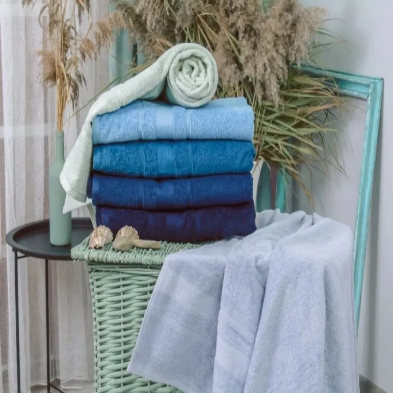 Набір рушників банних (6 шт.) Е №5087 Elite SoftNes "Azure" - 3