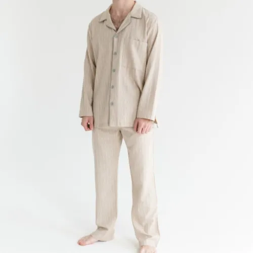 Піжама чоловіча 100% Бавовна Л "Aiden" beige