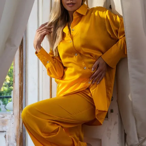 Жіночий домашній костюм "Alba" mustard - 2