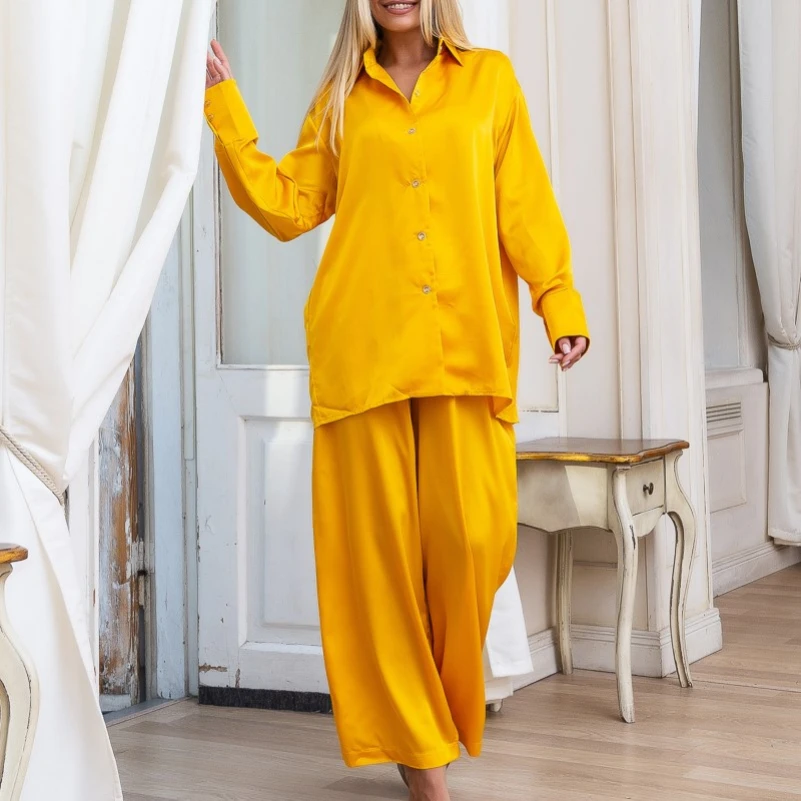 Женский домашний костюм "Alba" mustard