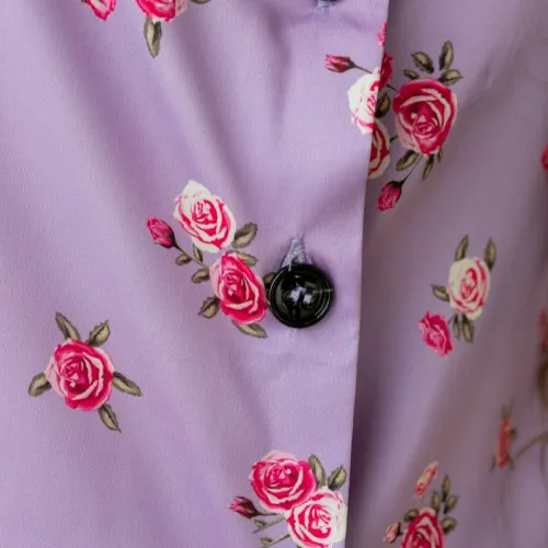 Пижама женская шелк "Armani Premium lavender" - 5