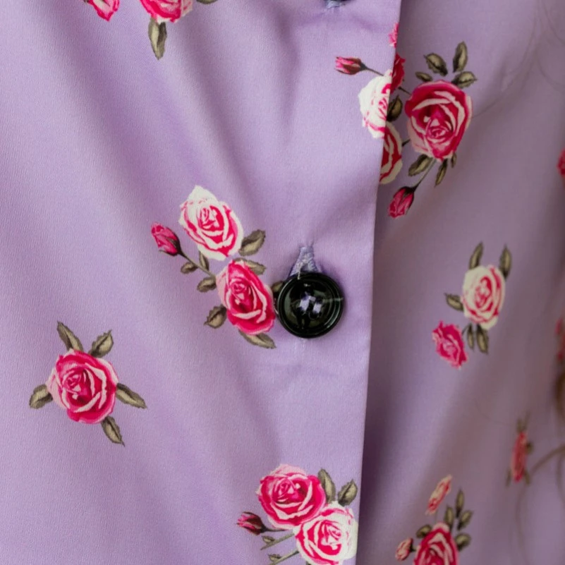 Пижама женская шелк "Armani Premium lavender" - 4