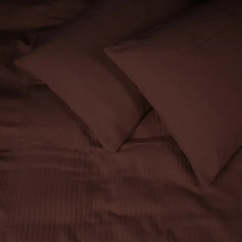 Набір покривало + наволочки "№10-02 Arrowline Brown" - 2