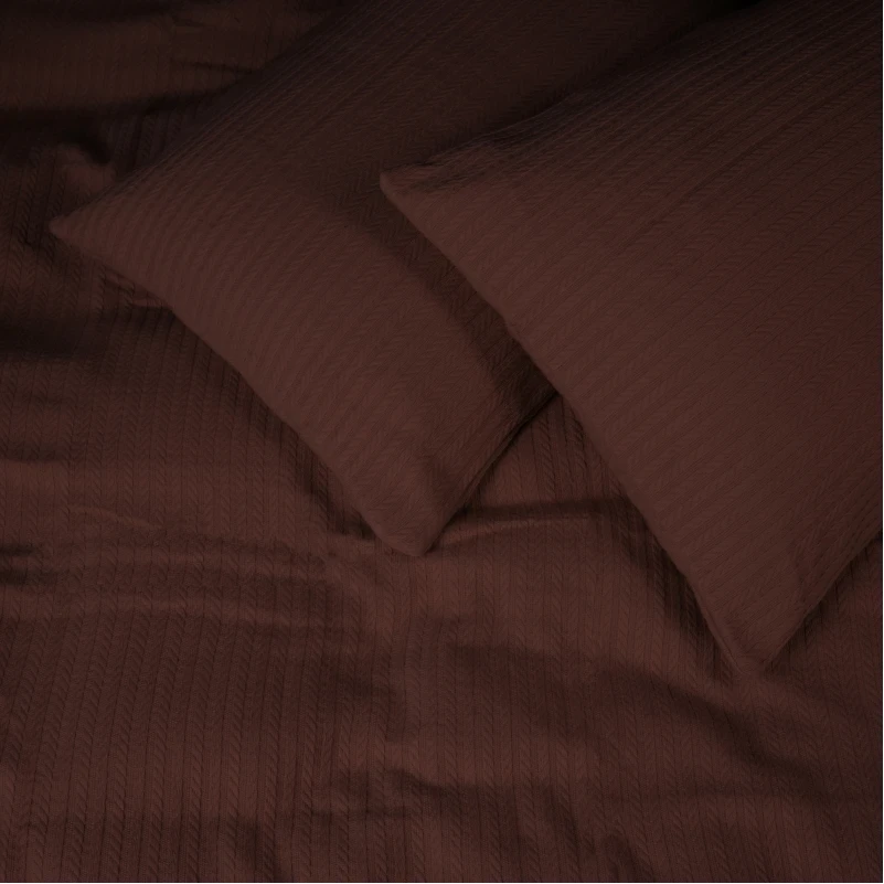Набір покривало + наволочки "№10-02 Arrowline Brown" - 1