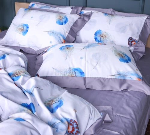 Комплект постільної білизни Сатин ELIT "Azure Jay"