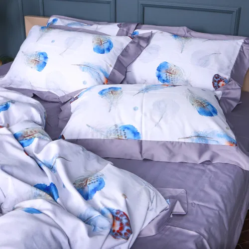 Комплект постільної білизни Сатин ELIT "Azure Jay"