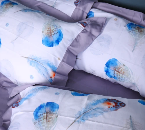 Комплект постільної білизни Сатин ELIT "Azure Jay" - 2