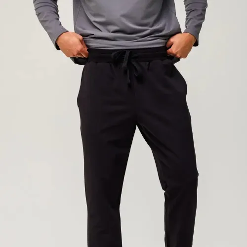 Піжама чоловіча Х (лонгслів темно-сірий + штани прямі чорні) "Basic" dark gray/black - 5