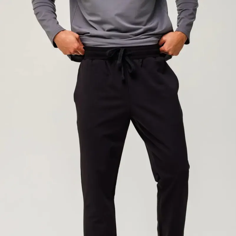 Піжама чоловіча Х (лонгслів темно-сірий + штани прямі чорні) "Basic" dark gray/black - 4