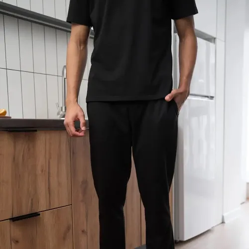 Піжама чоловіча Х (футболка + штани прямі чорні) "Basic t-shirt" black - 3