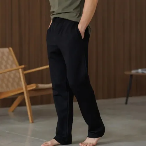 Піжама чоловіча Х (футболка хакі + штани прямі чорні) "Basic t-shirt" khaki/black - 5