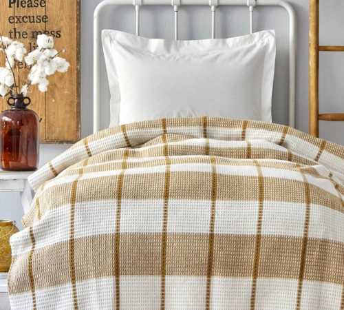 Плед C "Bedspread Abigail mustard"