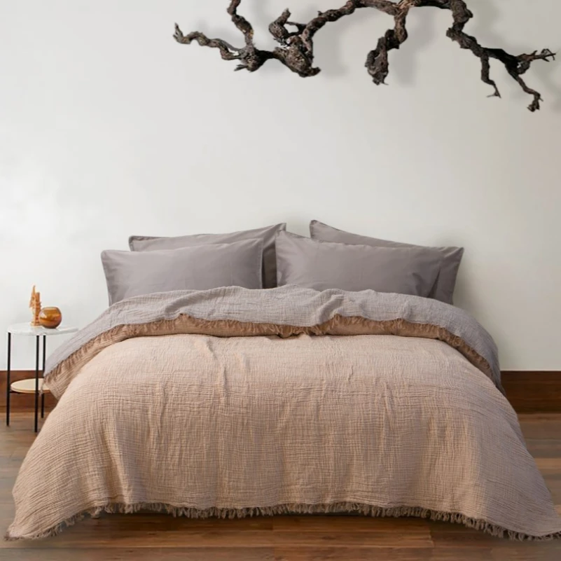 Покрывало C "Bedspread Olivia tan-coffee"