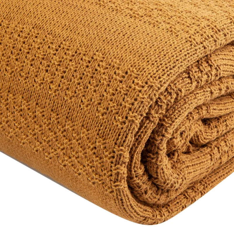 Плед C "Bedspread Scarlett mustard" - 1