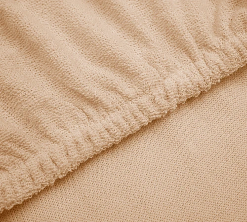 Простынь на резинке К Terry Line "Beige" - высота 25 см