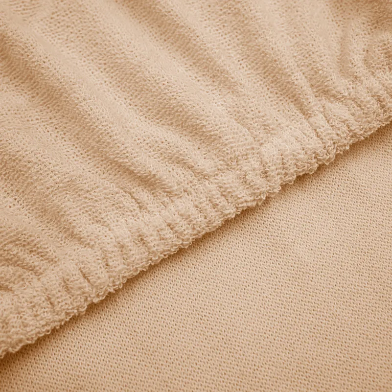 Простынь на резинке К Terry Line "Beige" - высота 25 см