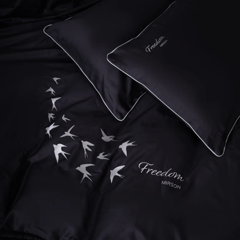 Комплект постільної білизни Сатин 0055 Black Pearl "Freedom"