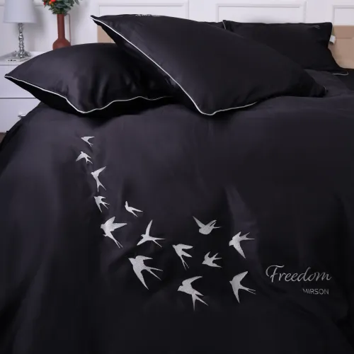 Комплект постільної білизни Сатин 0055 Black Pearl "Freedom" - 3