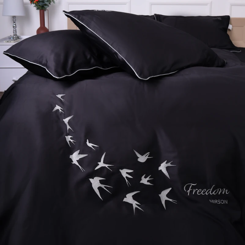 Комплект постільної білизни Сатин 0055 Black Pearl "Freedom" - 2