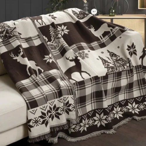 Плед М "Blanket Deer brown"