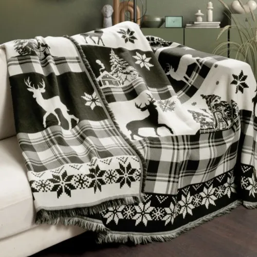 Плед М "Blanket Deer dark green"