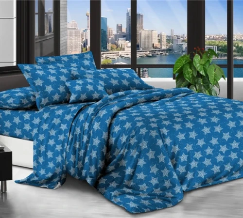 Комплект постельного белья Микрофибра принт 15-0231-1 Blue Star
