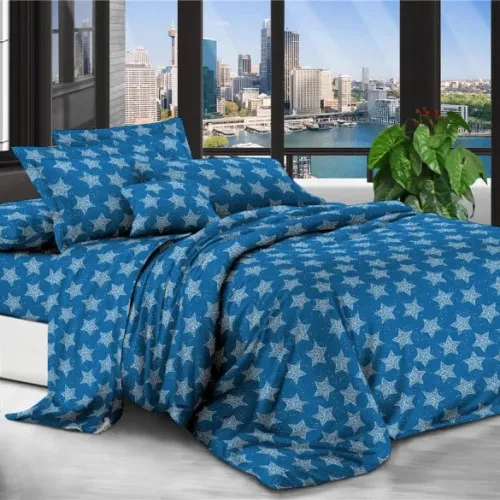 Комплект постільної білизни Мікрофібра принт 15-0231-1 Blue Star