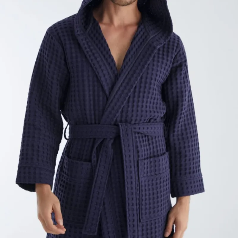 Халат М "Blue waffle Robe"