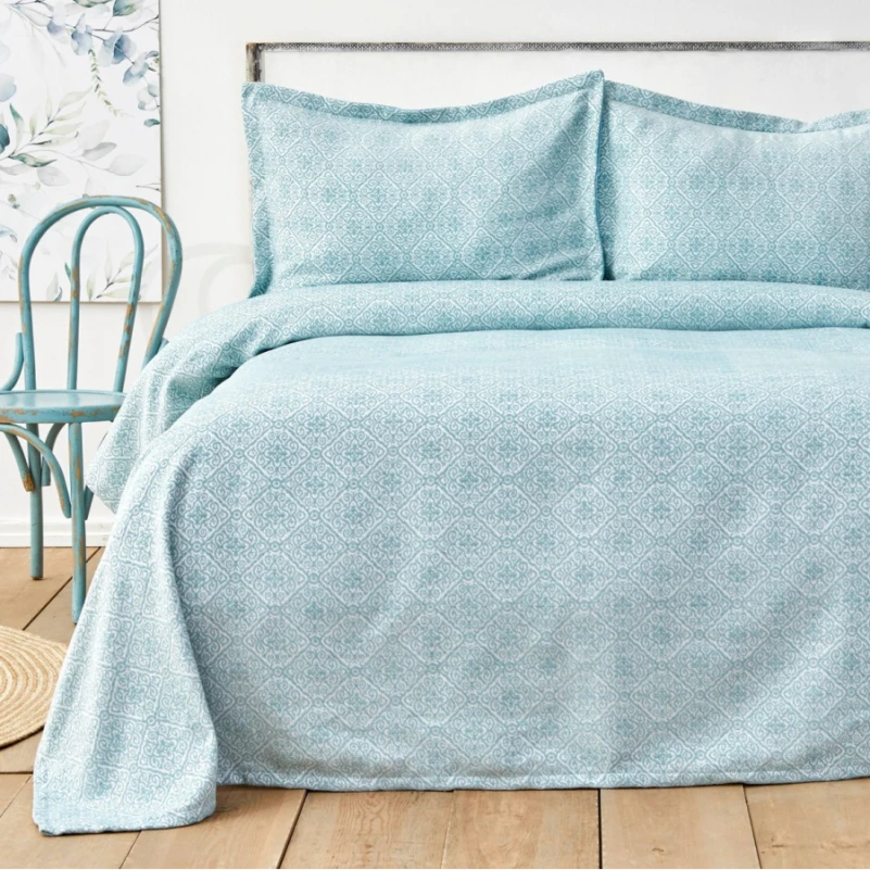 Набір покривало + наволочки 2 шт С "Breezy Comfort menthol"