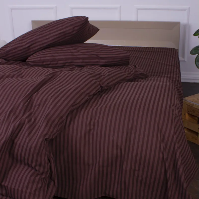 Пододеяльник MirSon Ranforce Elite 17-0617 Stripe Brown - 5