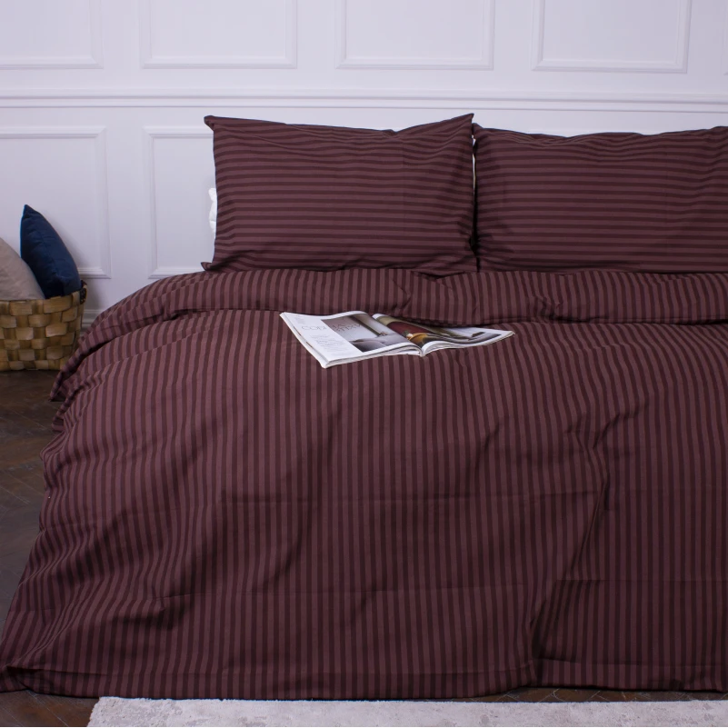 Комплект постільної білизни MirSon Ranforce Elite 17-0617 Stripe Brown - 6