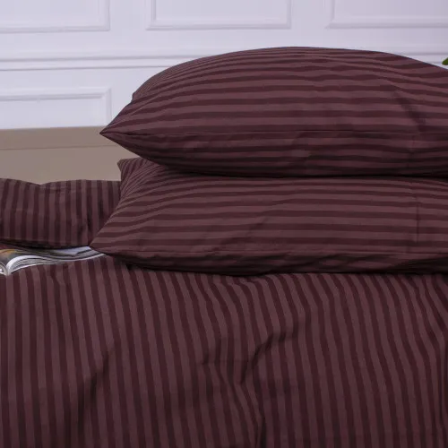 Наволочка MirSon Ranforce Elite 17-0617 Stripe Brown - 2