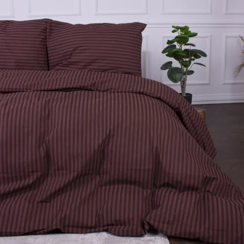 Пододеяльник MirSon Ranforce Elite 17-0617 Stripe Brown - 2