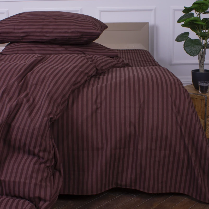 Комплект постільної білизни MirSon Ranforce Elite 17-0617 Stripe Brown - 2