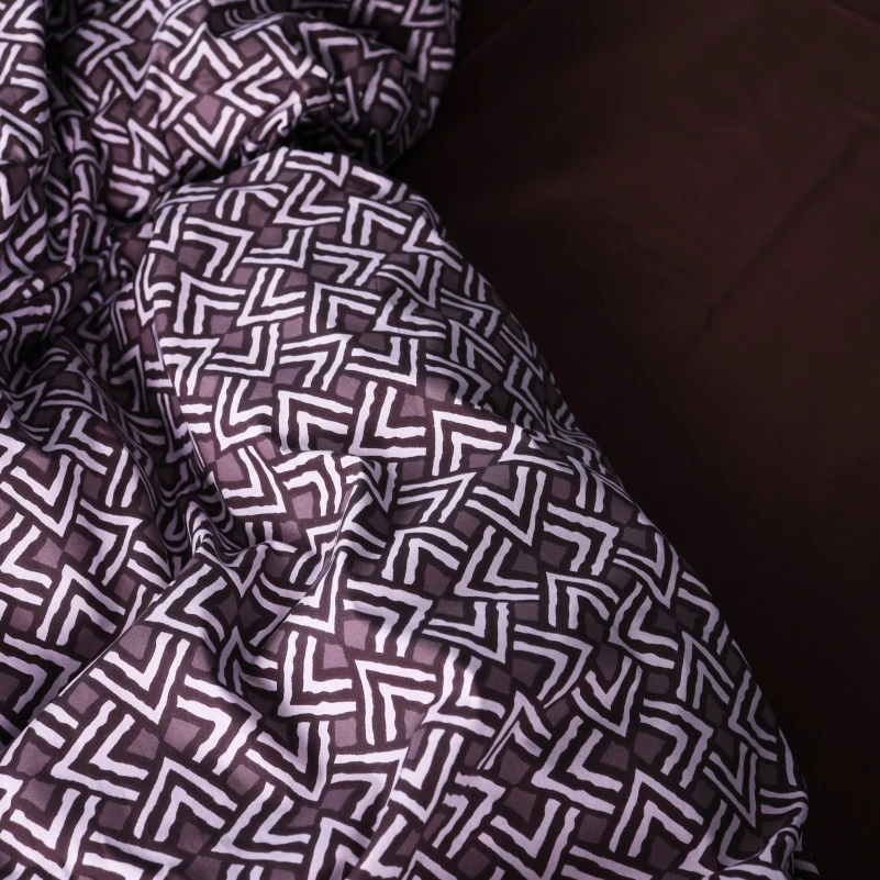 Комплект постельного белья Сатин 22-1385 Brown Geometry - 3