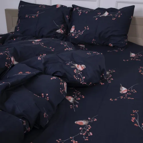 Комплект постельного белья Сатин 22-1280 Bullfinches - 2