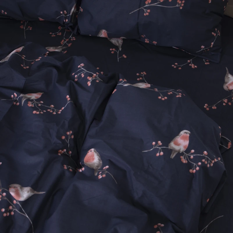 Простынь Сатин 22-1280 Bullfinches - 2