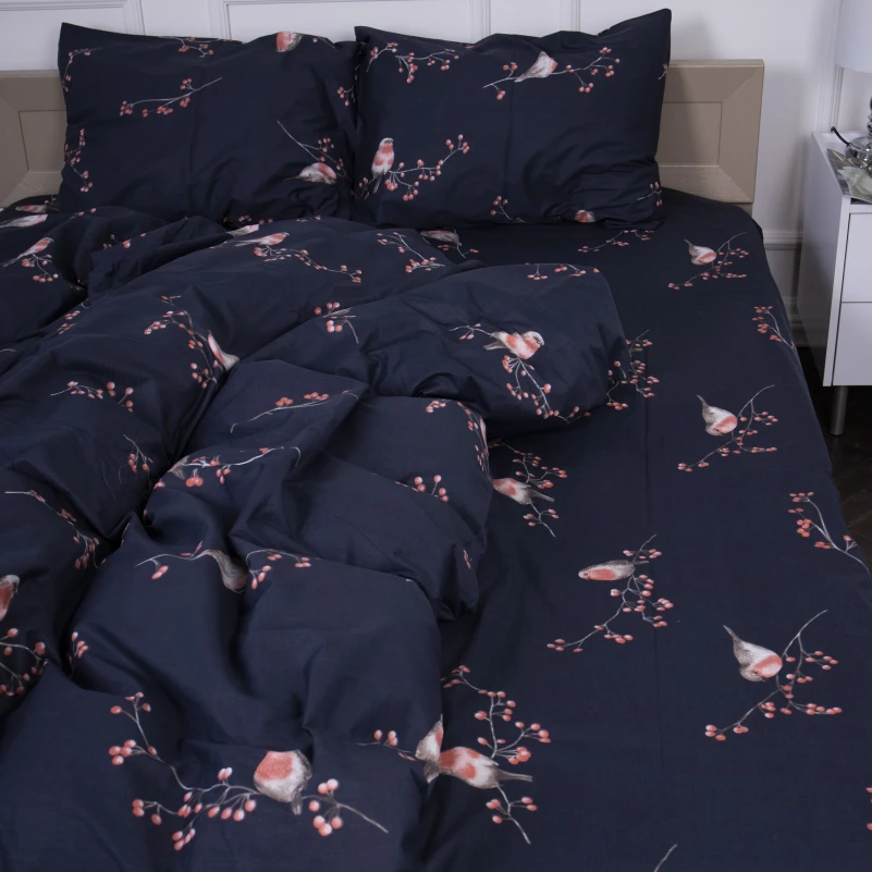 Простынь Сатин 22-1280 Bullfinches - 3