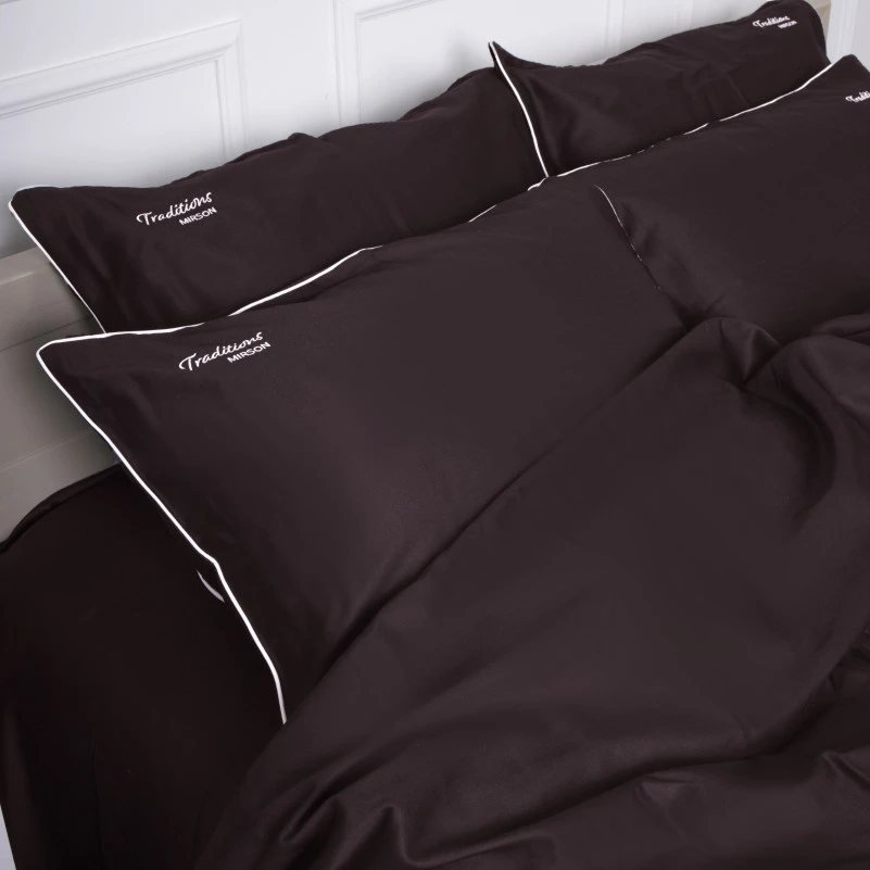Комплект постільної білизни Сатин 0211 Cacao "Traditions" - 2