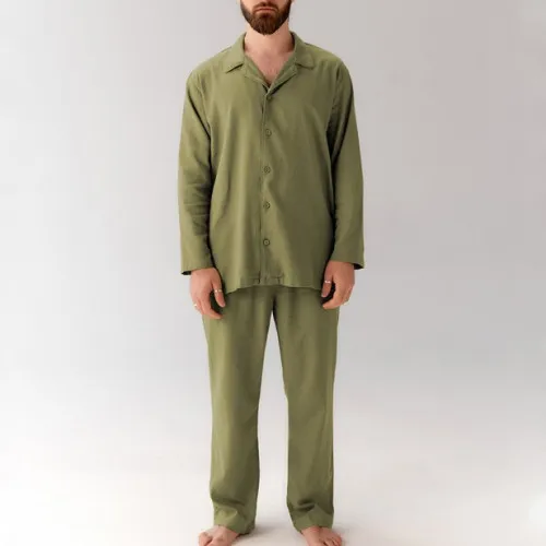 Піжама чоловіча 100% Бавовна Л "Charles" olive