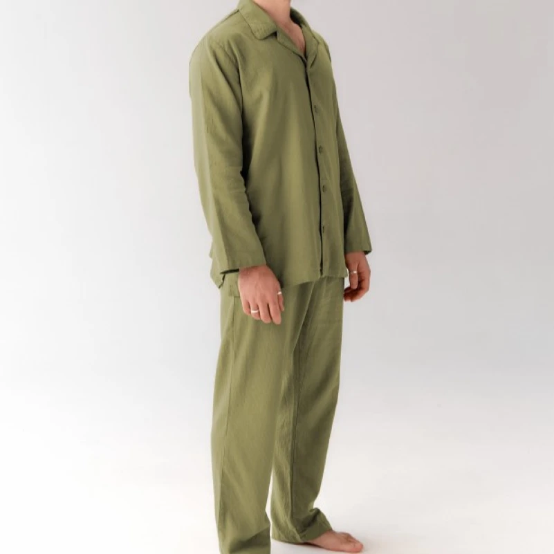 Пижама мужская 100% Хлопок Л  "Charles" olive - 3