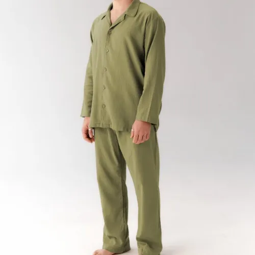 Піжама чоловіча 100% Бавовна Л "Charles" olive - 2