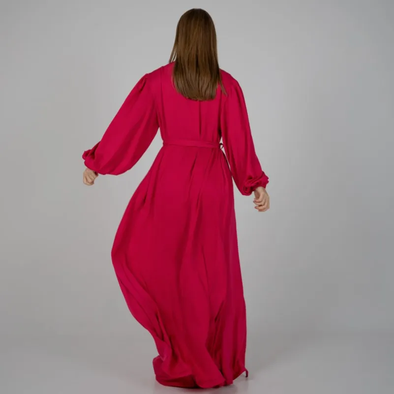 Жіночий костюм-трійка (бра+халат+штани) "Charlotte" red - 1