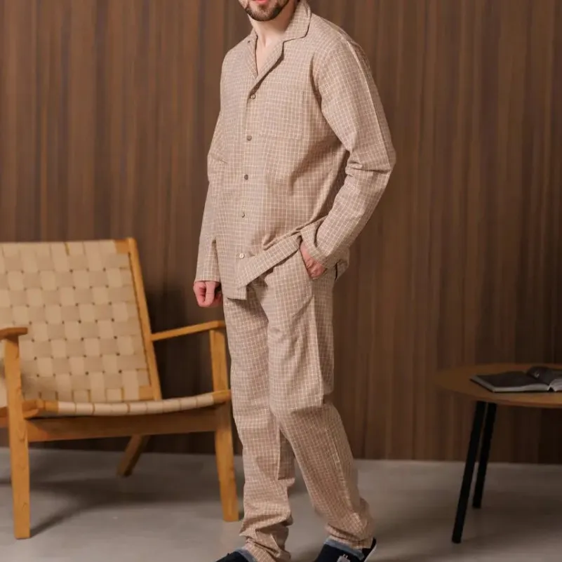 Піжама чоловіча Фланель Х "Classic Flannel" ivory - 1