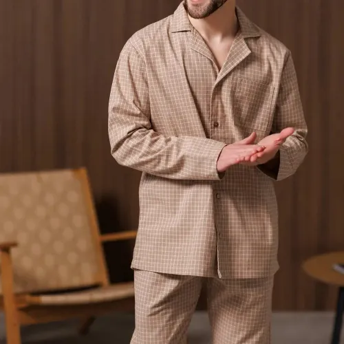 Піжама чоловіча Фланель Х "Classic Flannel" ivory - 4