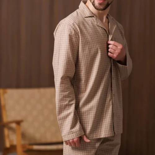 Піжама чоловіча Фланель Х "Classic Flannel" ivory - 5